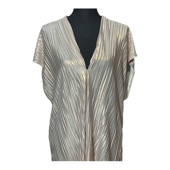 Pants Store Adrienne V-Neck Pleated Women's Top Size Medium Festive - Picture 5 of 7